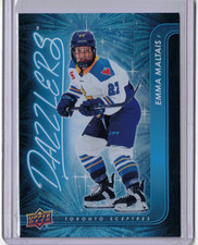 EMMA MALTAIS 24/25 2025 Upper Deck PWHL BLUE Dazzlers Rookie Insert Card #DZ-17