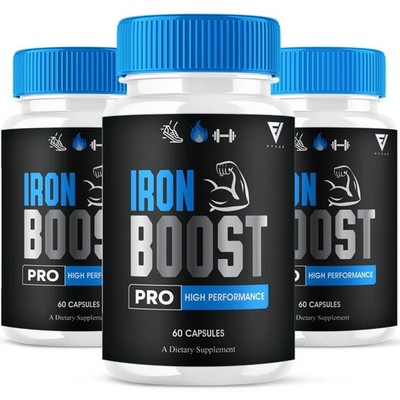 Iron Boost Pro High Performance Supplement, IronBoost ( 180 Capsules ) USA