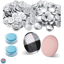 100 Sets Cover Buttons Kit with Tools - Size 60/1.5 Inch DIY Fabric Cloth Cov...