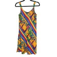 Palm Bay Hawaiian Maxi Dress Womens S Tropical Abstract Made Hawaii