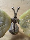 2.3”x2.55” Olive Opal butterfly reiki Quartz Crystal Carved heal #685 — photo 2