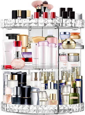 Makeup Organizer 360 Degree Rotating 7 Adjustable Layers Large Capacity Cosmetic