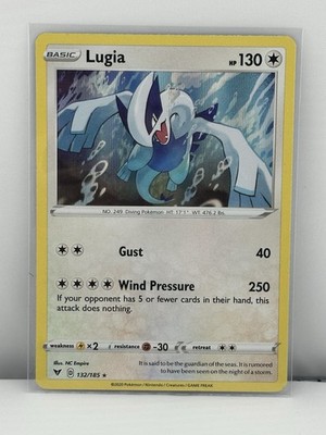 Pokémon TCG Lugia  Holo Rare Card 132/185 Vivid Voltage