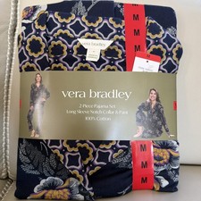 Vera Bradley Women's 2pieces 100 Cotton Pj Set
