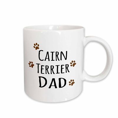3dRose Cairn Terrier Dog Dad - Doggie by breed - brown muddy paw prints love - d