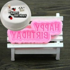 HAPPY BIRTHDAY Silicone Mold Alphabet Letter Chocolate Cake Fondant Baking Mould