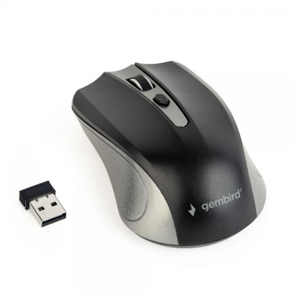 Techmade Gembird Mouse Senza Fili Space Grey Black