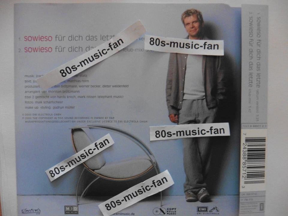 Matthias Reim Sowieso für Dich das Letzte 5" Promo Maxi - CD 2000 RAR! TOP! - Bild 2 von 3