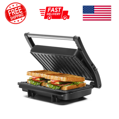 ceramic nonstick ceramic panini press Panini Press Grill, Sandwich Maker with Ceramic Non-Stick Plates, 1200W, NEW