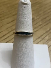 Wheeler Mfg. Vintage Navajo Inspired 925 Sterling Abalone Stone Band Ring Sz 7