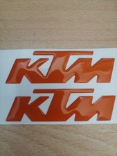 Coppia adesivi resinati 3D scritta KTM... Rifrangenti !