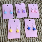 Star Earrings Resin Charms Silver Plated Handmade Novelty Jewellery Gift New