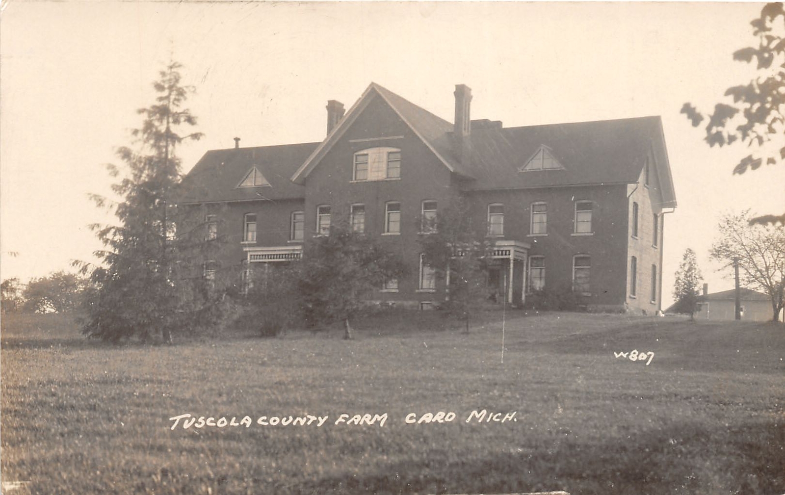 J37/ Caro Michigan RPPC Postcard c1910 Tuscola County Farm Building 113