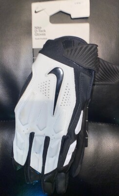 NIKE D-TACK  LINEMAN  PADDED FOOTBALL GLOVES, YOUTH LARGE, Black $65!!
