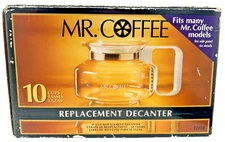 Mr. Coffee Replacement Decanter Pot 10 Cup White TD10 Open Box