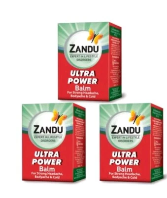 ZANDU BALM 3 X 50g ZANDU ULTRA POWER AYURVEDIC BALM UK 🇬🇧 SELLER 50g X 3 Pack