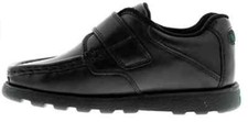 Kickers FRAGMA STRAP Infant Boys Smooth Leather Smart School Shoes Black