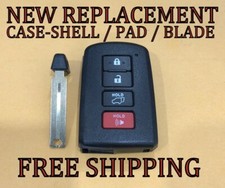 New Smart Key Fob Replacement Case Shell For 2013-2018 Toyota Rav4 Hyq14fba