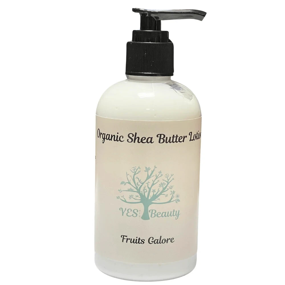 Handmade Body Lotion Organic Shea Butter & Coconut Oil - Fruits Galore - 8 oz