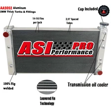 4 Row Aluminum Radiator For 1982-1994 Chevy S10/GMC S15 Jimmy SBC 350 Swap V8