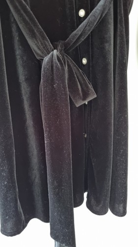 BNWT Zara Black Velvet Button Down Short Dress Size S Small Party Clubbing - Picture 3 of 10