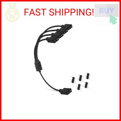 upHere 5V 3Pin ARGB Splitter Cable 1 Female to 4 Female 3 Pins Extension Connect