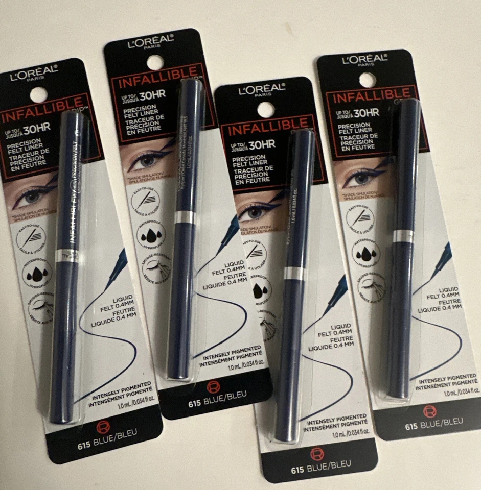 4 PACK-LOREAL INFALLIBLE PRECISION FELT LINER 615 Blue - Image 2 of 2