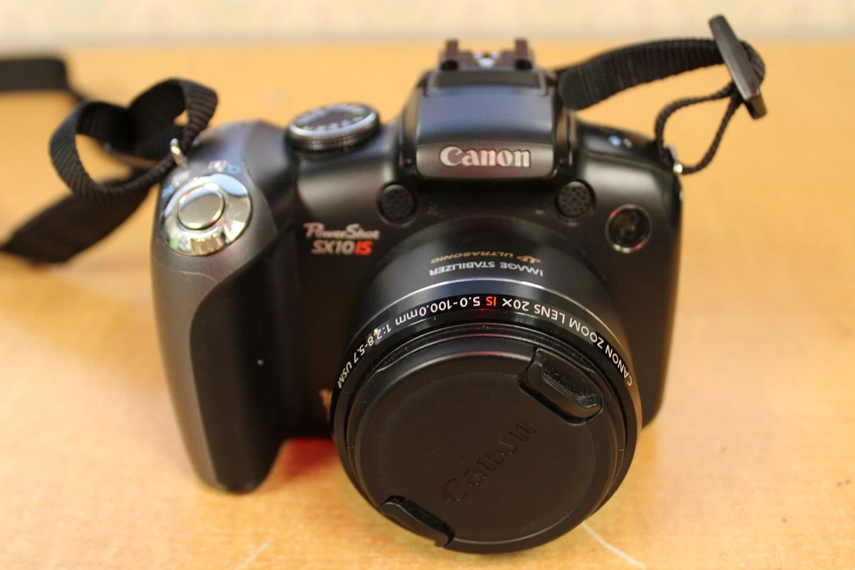 NICE! Canon Powershot SX10 IS 10MP 20x Zoom Digital Camera With Case FREE SHIP!