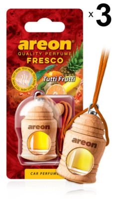 3 x Areon Fresco Tutti Frutti Auto Aroma Parfüm Lufterfrischer Duft Duft