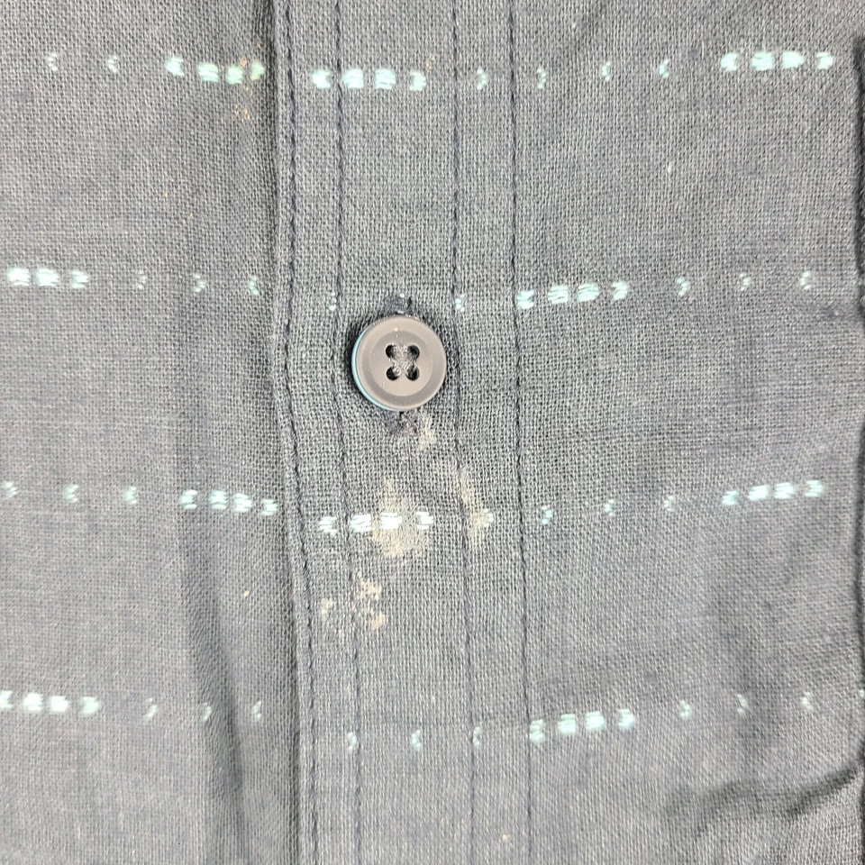 Kuhl Intrepid Skorpio Shirt Mens Large Dark Blue Geometric Hawaiian Button Up GC - Image 4 of 4