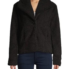 Sanctuary Faux Fur Teddy Jacket In Black Size Medium