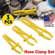 3pc Hose Clamp Kit Line Pipe Pliers Set Flexible Pinch Off Brake Fuel Water Tool
