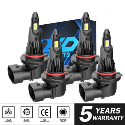 For Dodge Charger SRT Hellcat Widebody Sedan 20-22 Led Headlights 4X Bulbs Hi Lo