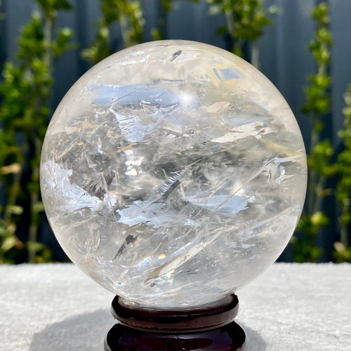 1.3LB Natural White Crystal Clear Quartz Crystal Sphere Ball Healing Meditation - 第 11/13 張圖片