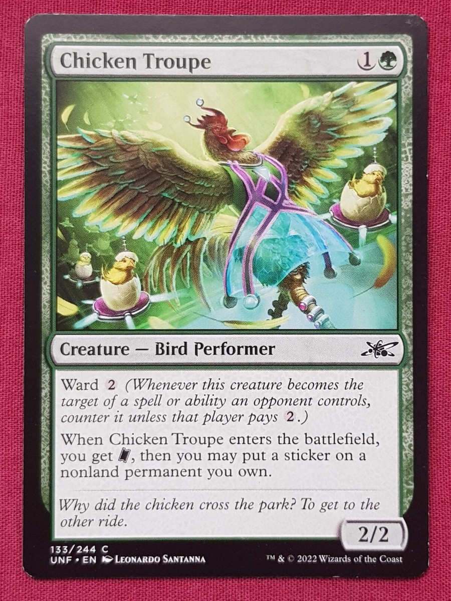 Magic The Gathering UNFINITY CHICKEN TROUPE green card MTG | eBay