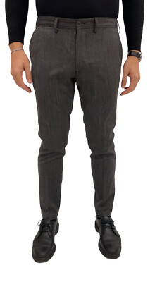 Cuseri Herren Hose, Gr. 48 grau Rebhuhnauge Slim aus reiner Wolle, -60%.