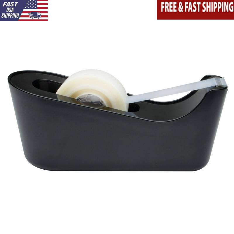 Desktop Tape Dispenser Refillable Non-Skid Base Cutting Blade Office Business US-image