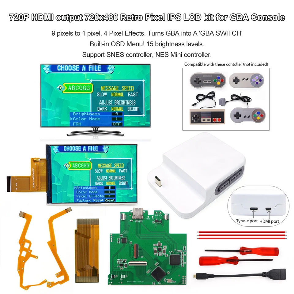 GBA 720x480 Pixel IPS LCD HDMI-Compatible Dock Station Turns GBA Into a Switch - Image 3 of 4