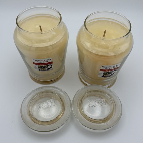 Yankee Candle Lot Of 2 ~ Hot Cocoa ~ Simply Home ~ 12oz Jars Christmas Snowman - Picture 3 of 21