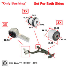 Front Lower Control Arm Bushing For Mazda 6 2009-2013 6pc Set Both Sides Front Lower Control Arm Bushing For Mazda 6 2009-2013 6pc Set Both Sides