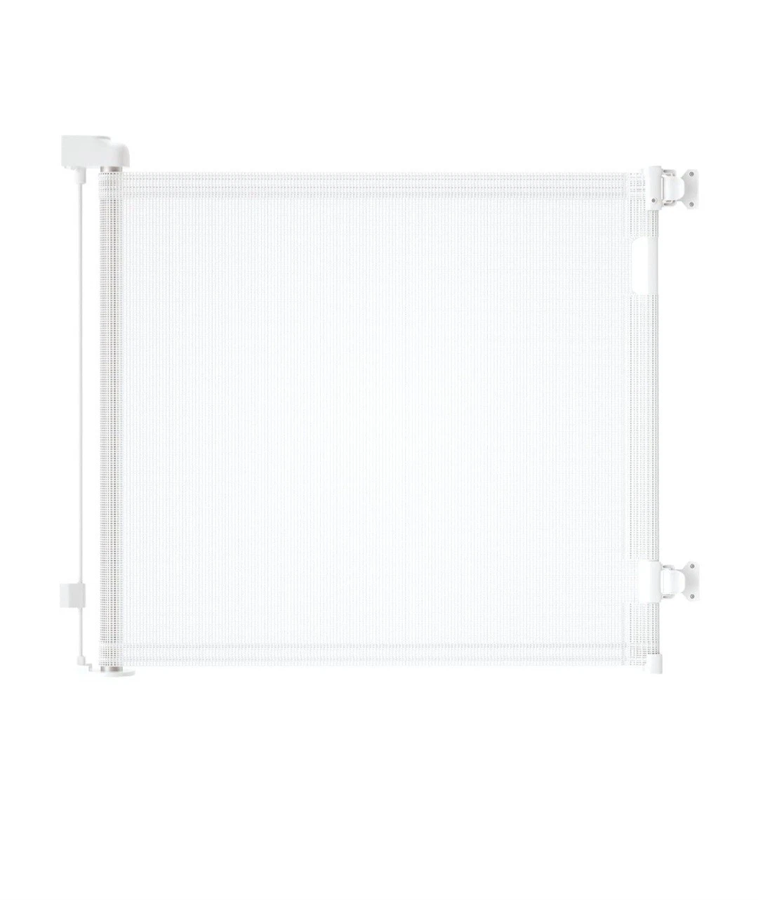 Retractable Mesh Baby & Dog Gate - 33"x71" Child Safety, Indoor/Outdoor (White)