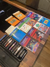 Texas Instruments Ti-99/4a Game Lot With Holder And Manuals Lot Of 12 Games