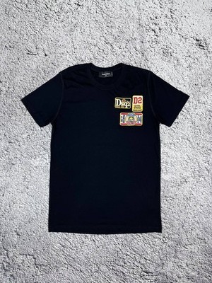 DSQUARED2 black patched logo T-shirt size M