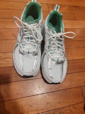 Avia 5000 Women's Shoes Size: 9 1/2w Breathable, green, White, Silver