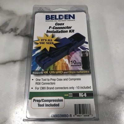 Belden RG-6 Coax F-Connector Installation Kit CMX Brand Connectors CMXCOMBO-R