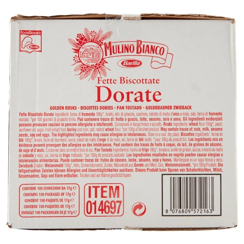 Mulino Bianco Cassa Bifette Dorate Mono 100x17g - Foto 9 di 11