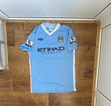VTG MANCHESTER CITY 2011 2012 HOME FOOTBALL SHIRT SOCCER JERSEY UMBRO sz 40 MEN