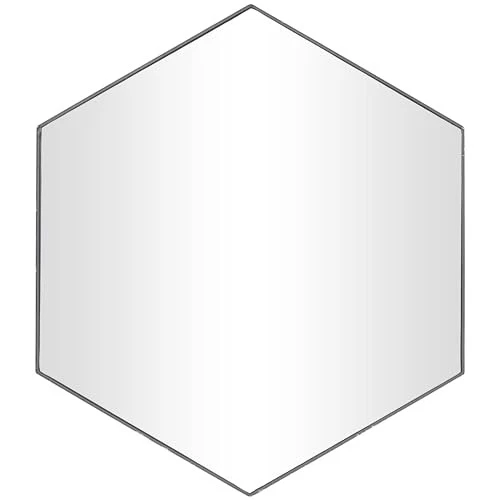 Espejo de pared para habitación de madera CosmoLiving by Cosmopolitan 24"L x 1"W hexagonal negro Foto 2 de 4