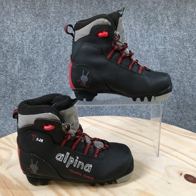 Alpina Ski Boots Child 29 Black T5 Touring Junior Thinsulate Athletic Laced Up
