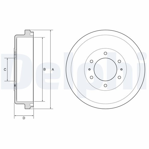 2x BRAKE DRUM BF635 FOR NISSAN TERRANO/II/Van /TiZD30ZD30Ti 3.0L TD27TI 2.7L - Picture 2 of 8